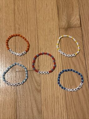 Wallows Inspired Friendship
Bracelets Handmade Beaded Fan Gift